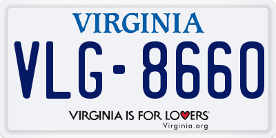 VA license plate VLG8660