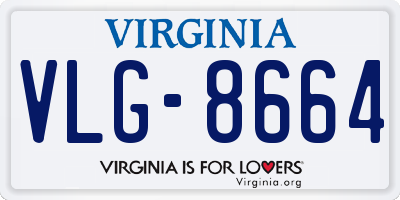 VA license plate VLG8664