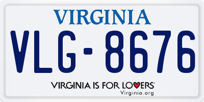VA license plate VLG8676