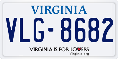 VA license plate VLG8682