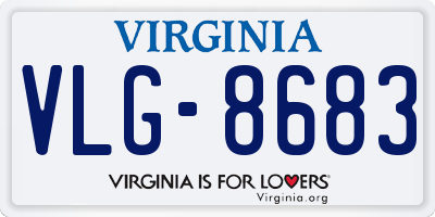 VA license plate VLG8683