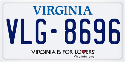 VA license plate VLG8696