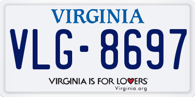 VA license plate VLG8697