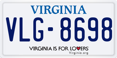 VA license plate VLG8698