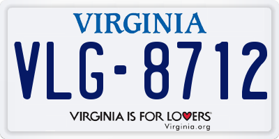 VA license plate VLG8712