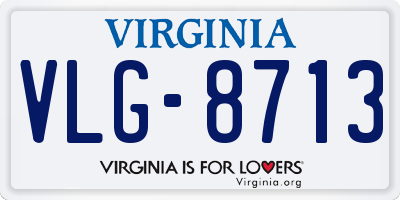 VA license plate VLG8713