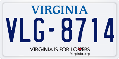 VA license plate VLG8714