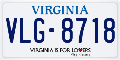 VA license plate VLG8718