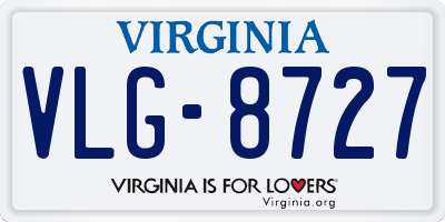 VA license plate VLG8727