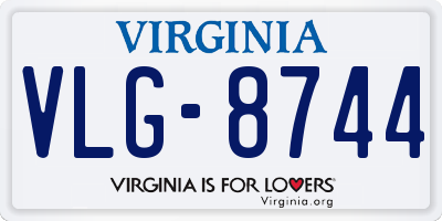 VA license plate VLG8744
