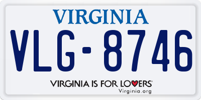 VA license plate VLG8746