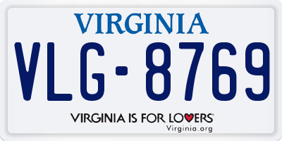 VA license plate VLG8769