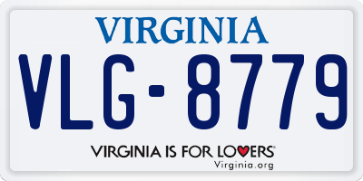 VA license plate VLG8779