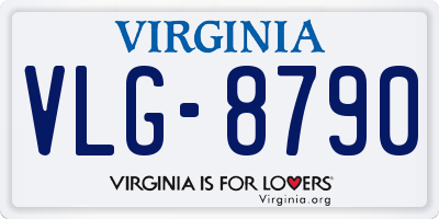 VA license plate VLG8790