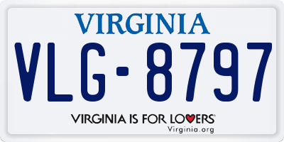 VA license plate VLG8797