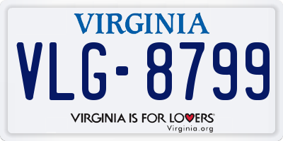 VA license plate VLG8799