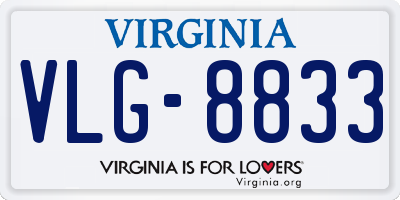 VA license plate VLG8833
