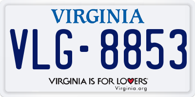 VA license plate VLG8853
