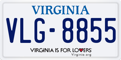 VA license plate VLG8855
