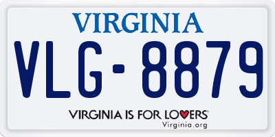 VA license plate VLG8879