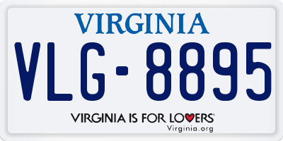 VA license plate VLG8895