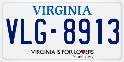 VA license plate VLG8913