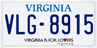 VA license plate VLG8915