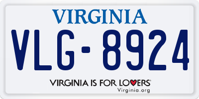 VA license plate VLG8924