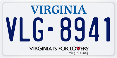 VA license plate VLG8941