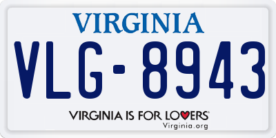VA license plate VLG8943