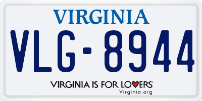 VA license plate VLG8944