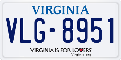 VA license plate VLG8951