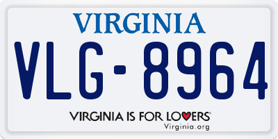 VA license plate VLG8964