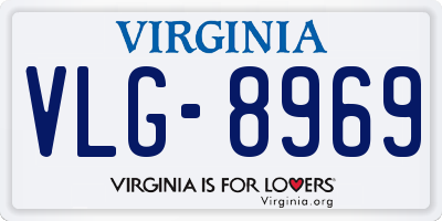 VA license plate VLG8969