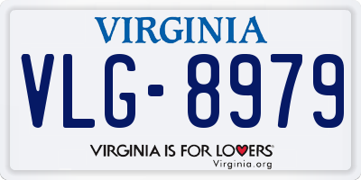 VA license plate VLG8979