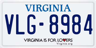 VA license plate VLG8984