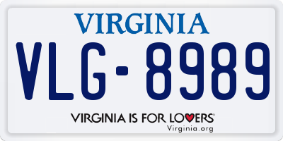 VA license plate VLG8989