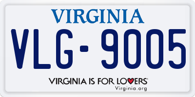 VA license plate VLG9005