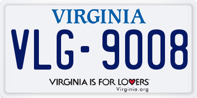 VA license plate VLG9008