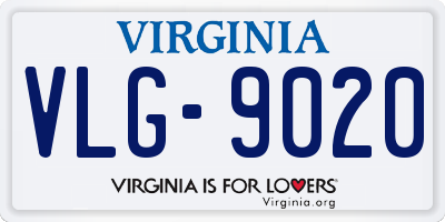 VA license plate VLG9020