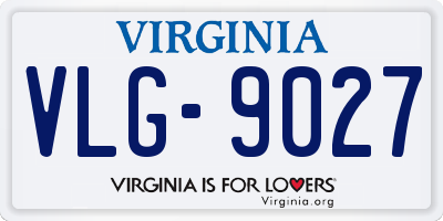 VA license plate VLG9027