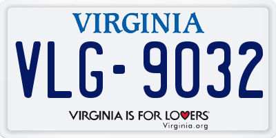 VA license plate VLG9032