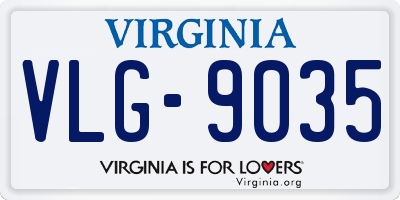 VA license plate VLG9035
