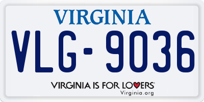 VA license plate VLG9036