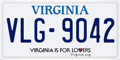 VA license plate VLG9042