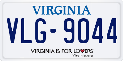 VA license plate VLG9044