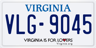 VA license plate VLG9045