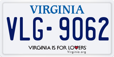 VA license plate VLG9062