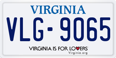 VA license plate VLG9065