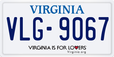 VA license plate VLG9067
